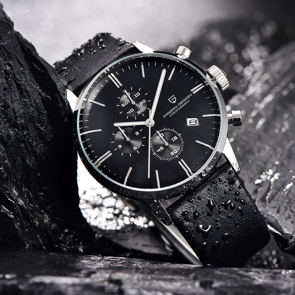 PAGANI DESIGN PD-2720 Luxury Men's Watches Genuine Leather Strap
